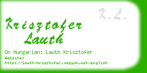 krisztofer lauth business card